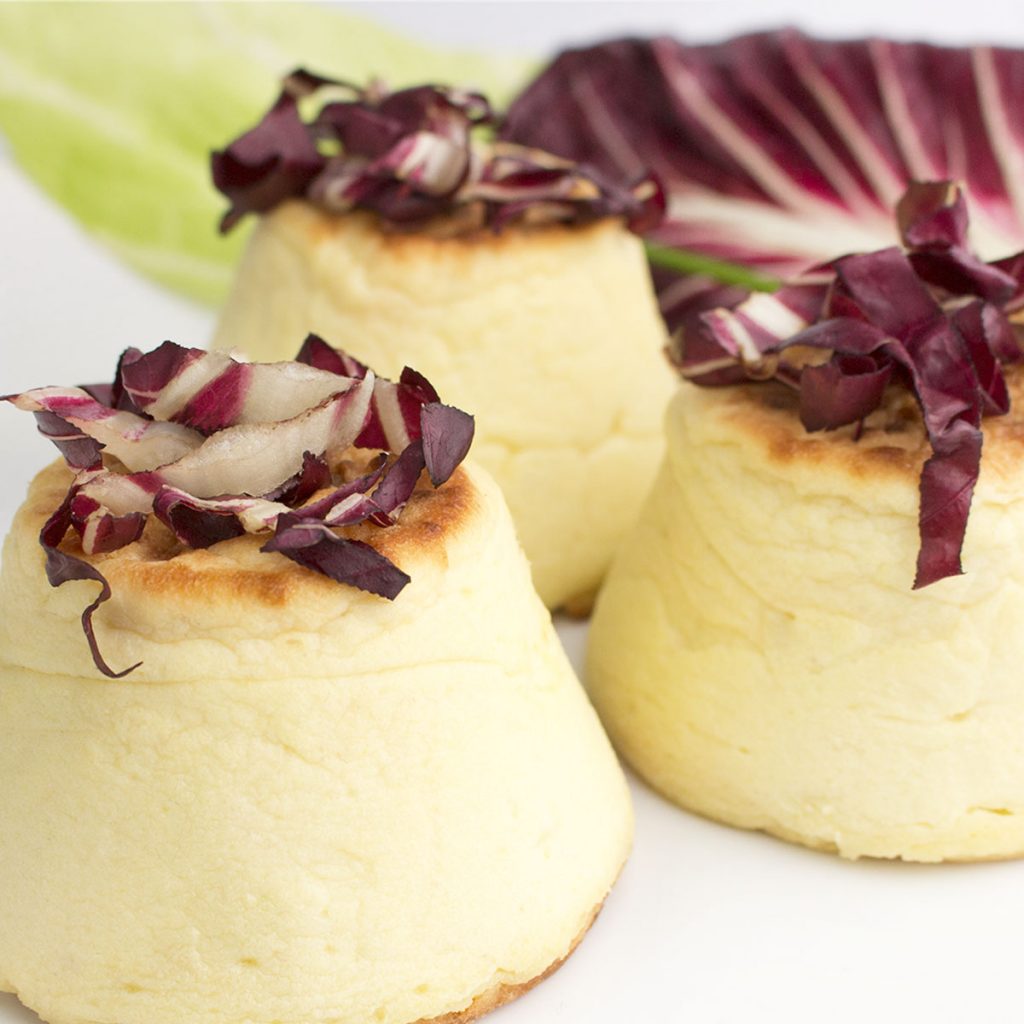 Flan con radicchio