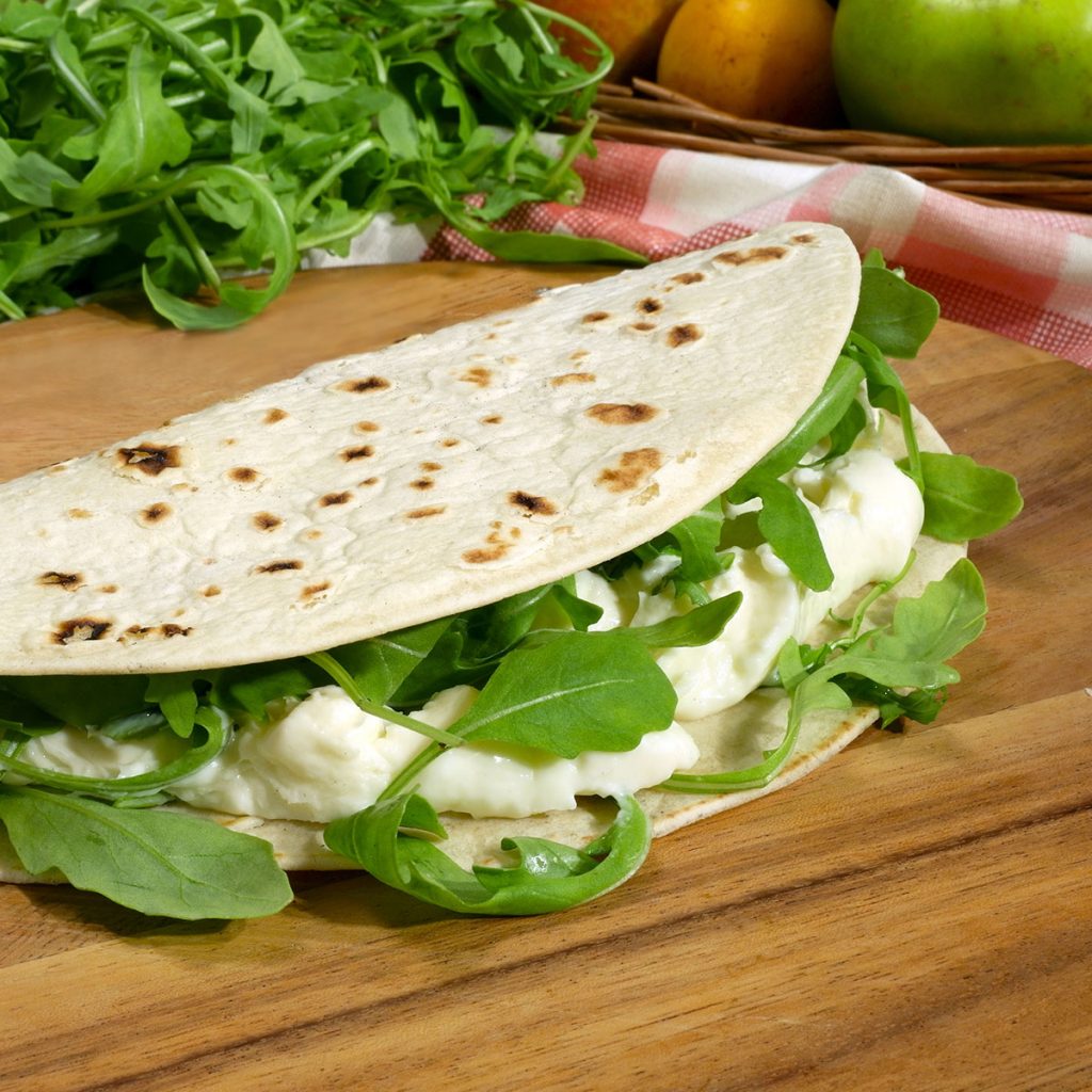 Piadina rucola e squacquerone