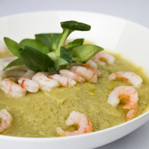 Crema di fave e gamberi