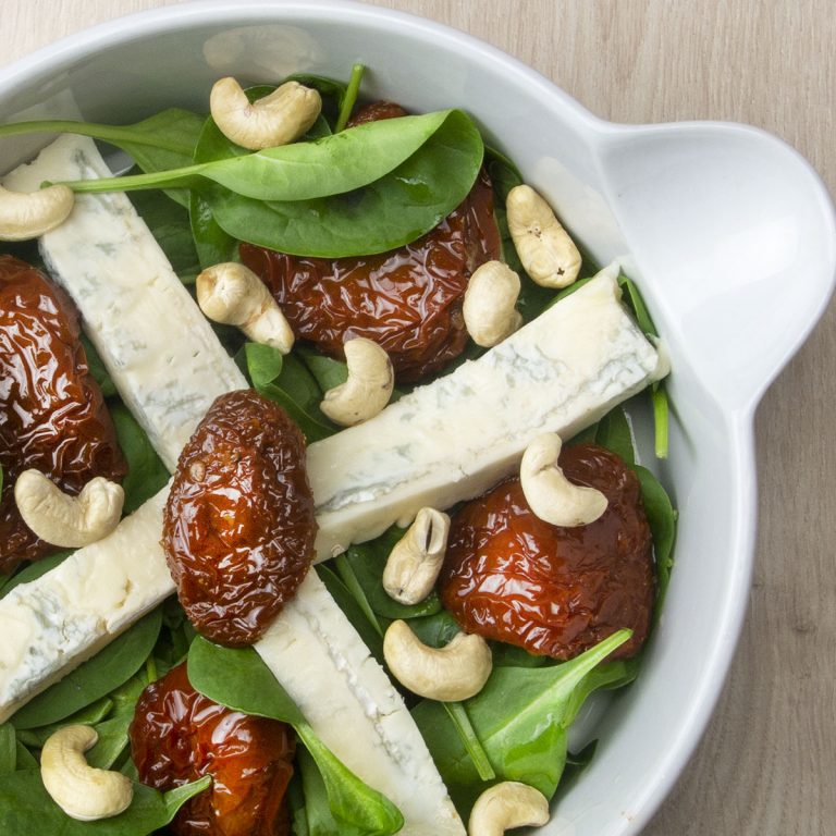 Spinacino zola e anacardi