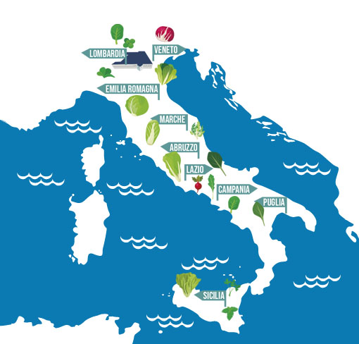 Mappa delle coltivazioni in italia