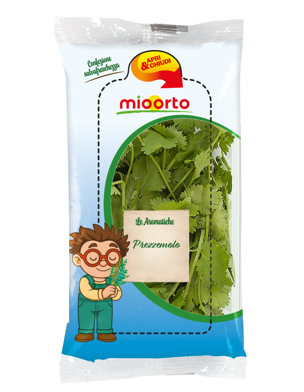 pack di prezzemolo in vaschetta